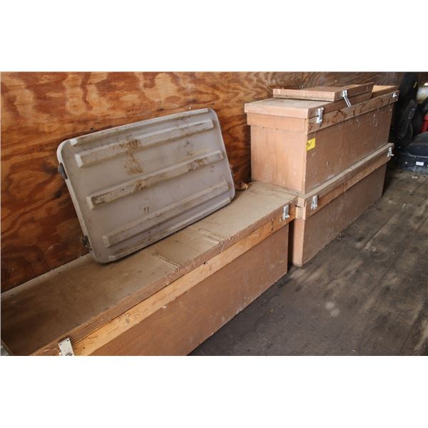 Qty of 3 Wooden Toolboxes