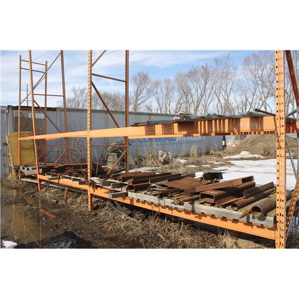 3 Sections of Orange Pallet Racking (Not to come down until Friday, April 15th)