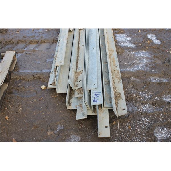 Qty of Galvanized Iron, 3 1/2' x 3 1/2' x 24'