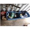 Image 1 : Ice Auger, Heater, R.V. Cord, c/w 2 Totes of Misc.