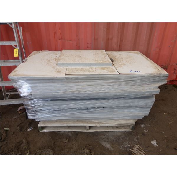 Paller of Metal Shelving Decking