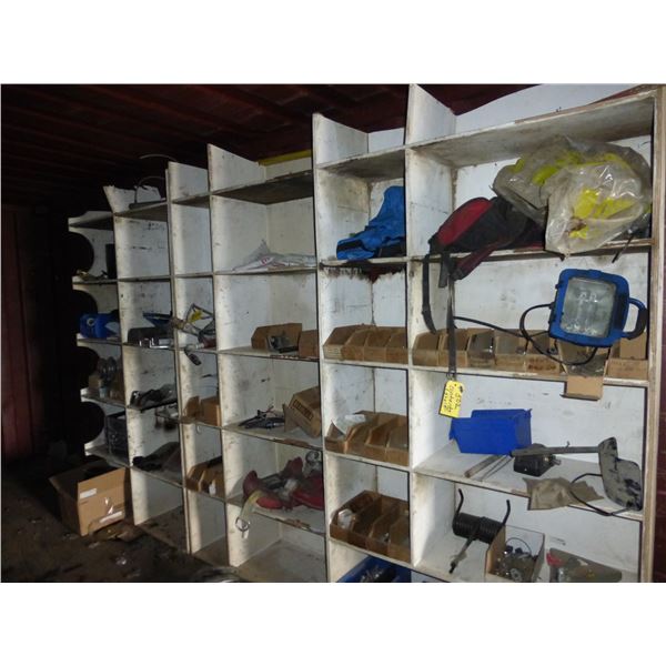 Qty of Misc sells c/w White Shelf Unit