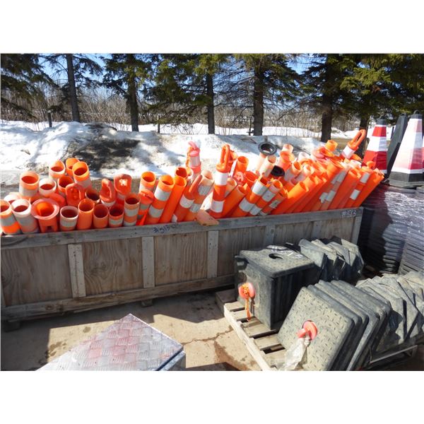 Large Qty of Orange Pylons c/w Black Base