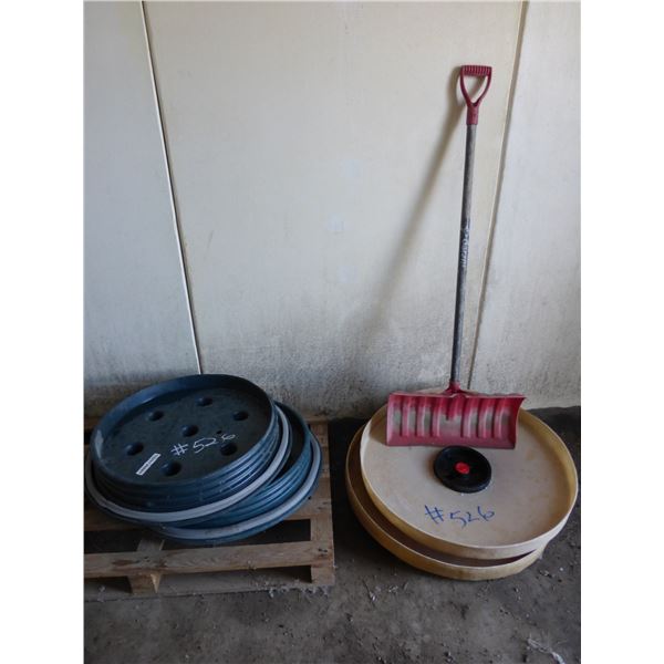 Plastic Barrel Covers and Shovel