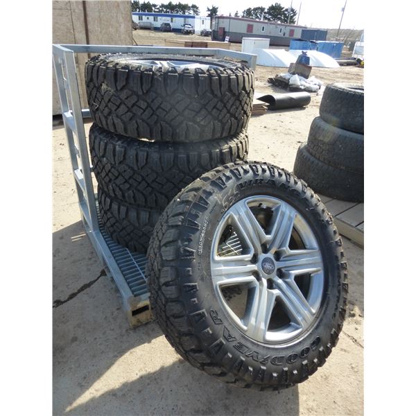 4- Ford Rim's c/w LT305 R20 Tires (Selling All Together)