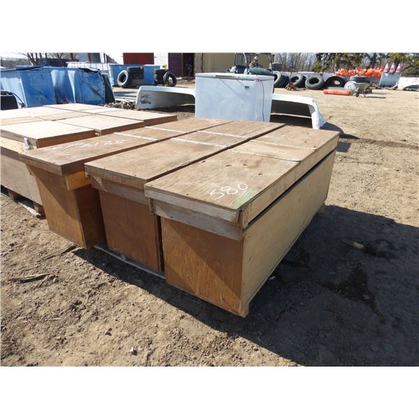 3- Wooden Tool Boxes 67" x 17.5" (Selling Together)