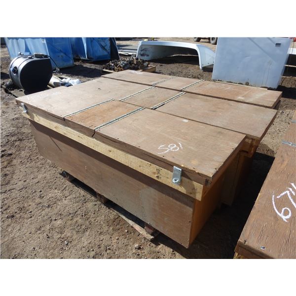 3- Wooden Tool Boxes 67" x 17.5" (Selling Together)