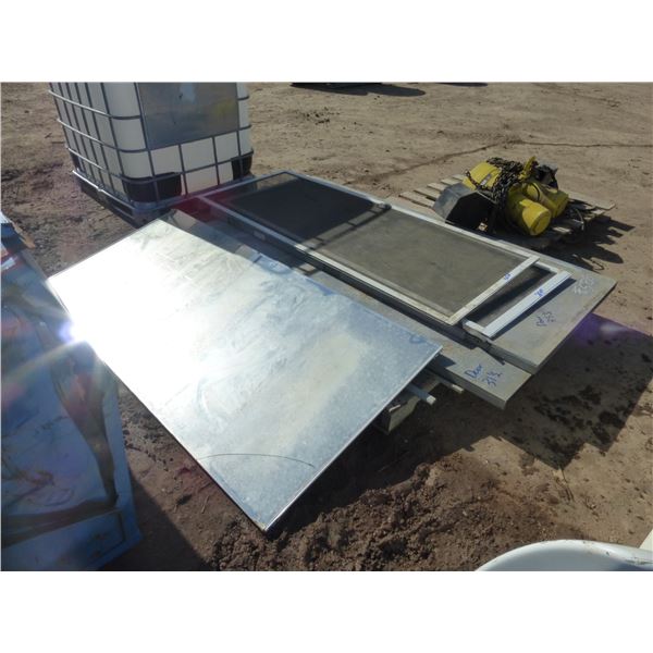 2- Screen Doors 30" and 29", 2- Steel Doors 31.5" and 35.5" and Mirror