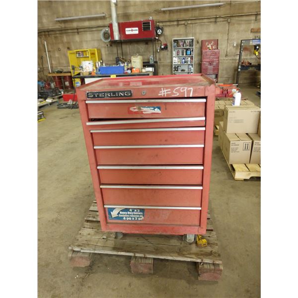 Sterling Tool Chest, & 7 Drawer c/w Misc.
