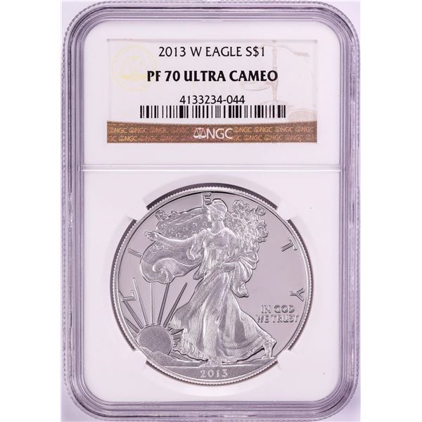 2013-W $1 Proof American Silver Eagle Coin NGC PF70 Ultra Cameo