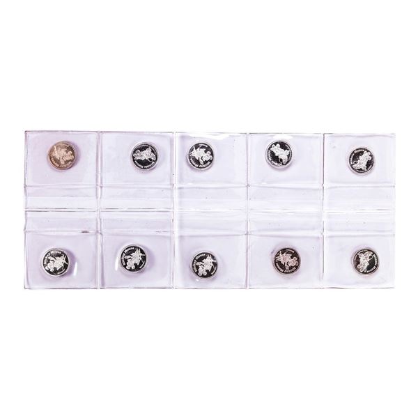 Lot of (10) Disney Mickey & Minnie Mouse 1/20 oz. .999 Fine Silver Coin Rounds