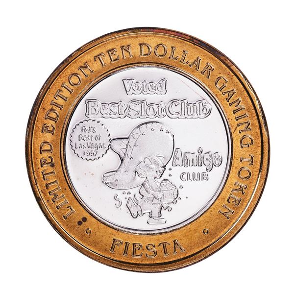 .999 Silver Fiesta Casino and Hotel $10 Casino Limited Edition Gaming Token