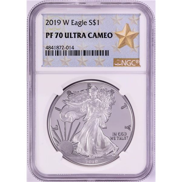 2019-W $1 Proof American Silver Eagle Coin NGC PF70 Ultra Cameo