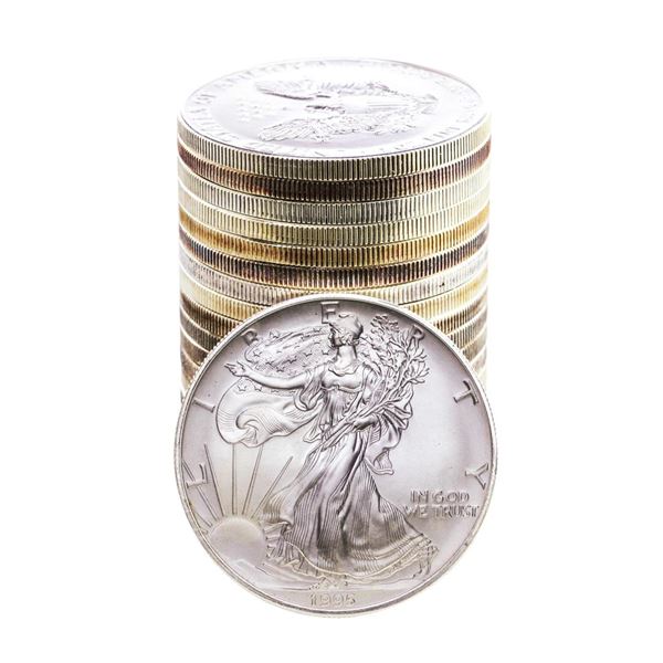 Roll of (20) Brilliant Uncirculated 1995 $1 American Silver Eagle Coins