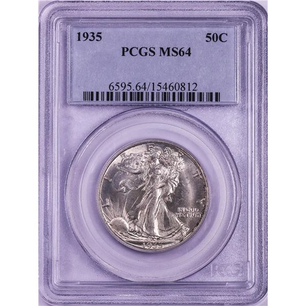 1935 Walking Liberty Half Dollar Coin PCGS MS64
