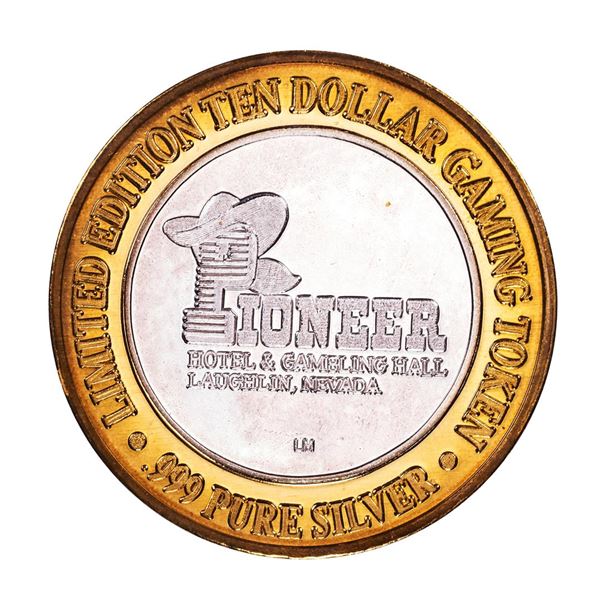 .999 Silver Pioneer Hotel & Gambling Hall $10 Casino Limited Edition Gaming Token
