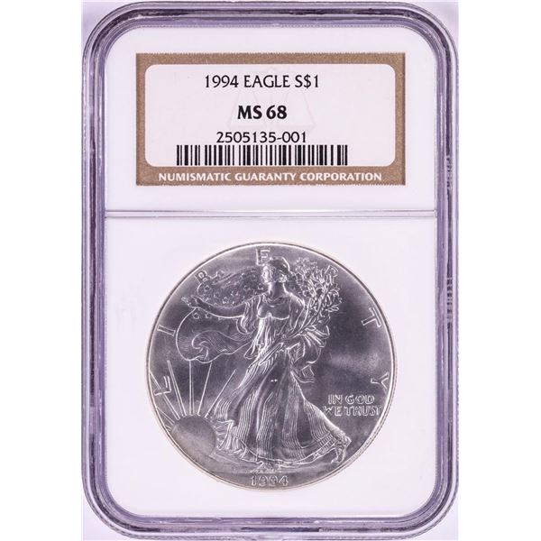 1994 $1 American Silver Eagle Coin NGC MS68