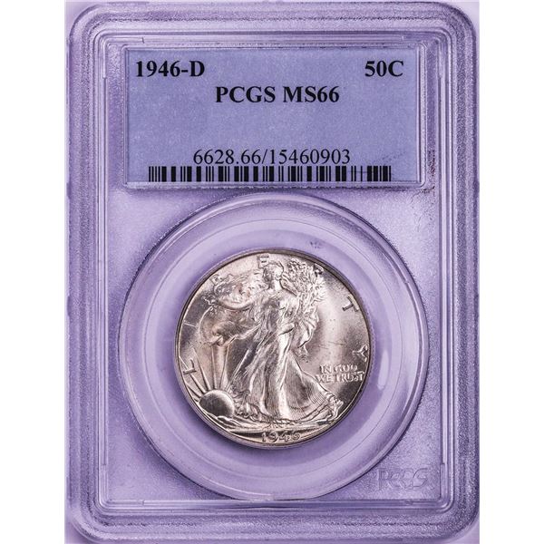 1946-D Walking Liberty Half Dollar Coin PCGS MS66