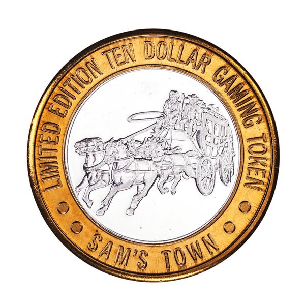.999 Silver Sam's Town Las Vegas, NV $10 Casino Limited Edition Gaming Token