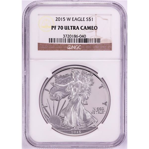 2015-W $1 Proof American Silver Eagle Coin NGC PF70 Ultra Cameo