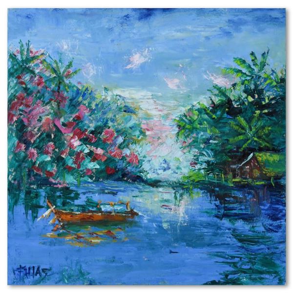 Elliot Fallas "Tropical Holiday" Original Oil Painting On Canvas