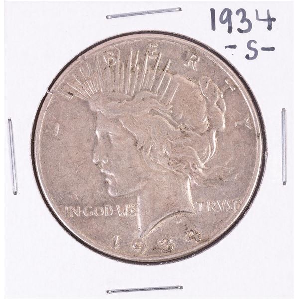 1934-S $1 Peace Silver Dollar Coin