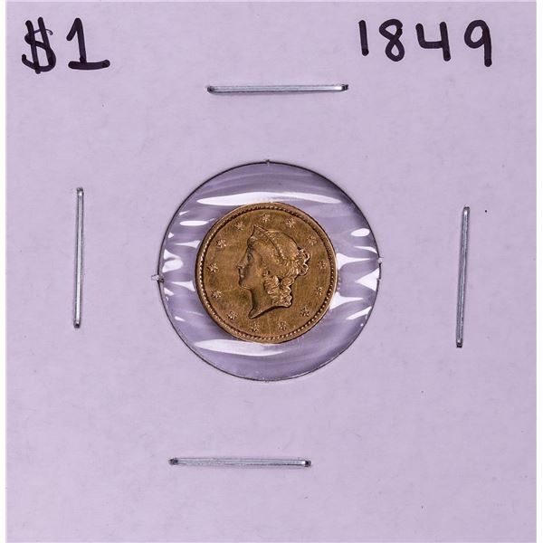 1849 Type 1 $1 Liberty Head Gold Dollar Coin
