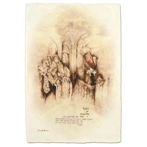 Brachi Horen "Western Wall" Print Giclee On Paper