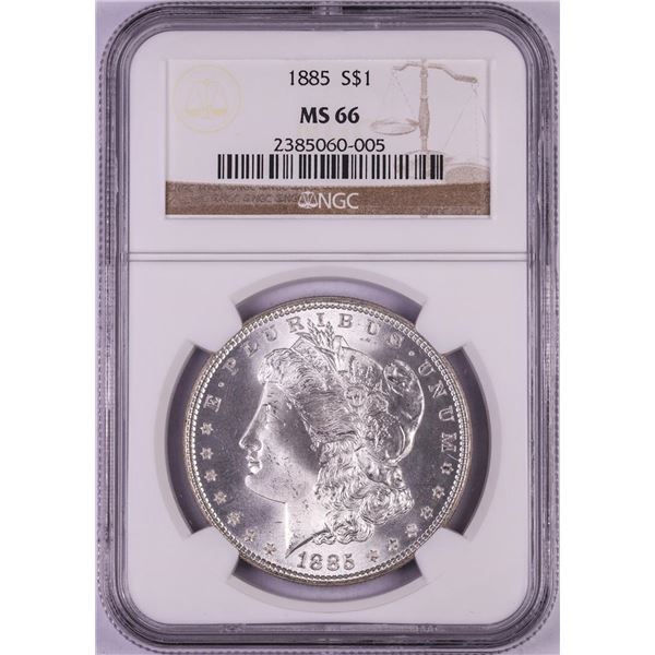 1885 $1 Morgan Silver Dollar Coin NGC MS66