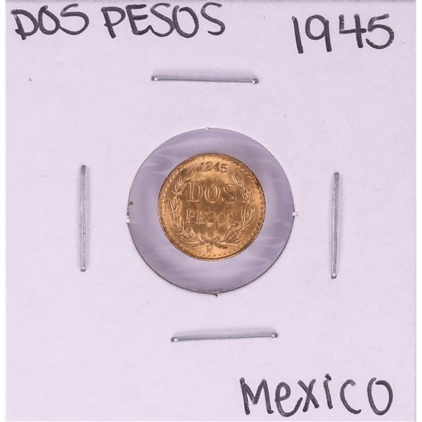 1945 Mexico Dos Pesos Gold Coin