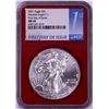 Image 1 : 2021 Type 1 $1 American Silver Eagle Coin NGC MS69 First Day of Issue Red Core