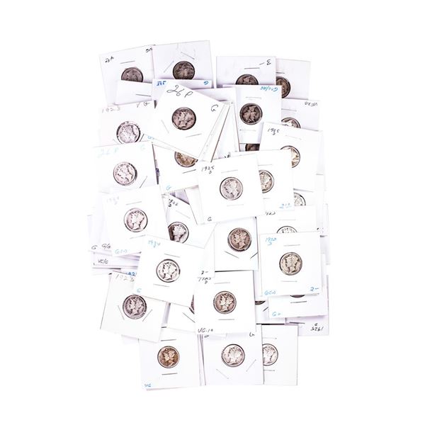 Lot of (80) Assorted Date Mercury Dime Coins
