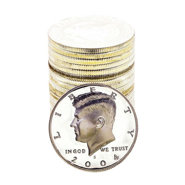 Roll of (20) Proof Silver 2004-S Kennedy Half Dollar Coins