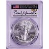Image 1 : 2021 Type 2 $1 American Silver Eagle Coin PCGS MS70 First Strike Damstra Signature