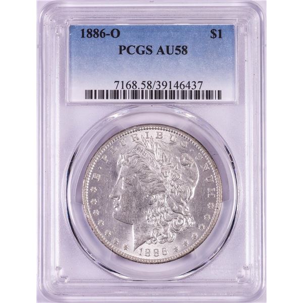 1886-O $1 Morgan Silver Dollar Coin PCGS AU58