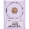 Image 1 : 2017 $5 American Gold Eagle Coin PCGS MS70 First Strike Trump Label