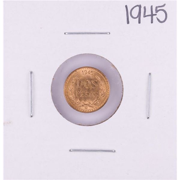 1945 Mexico Dos Pesos Gold Coin