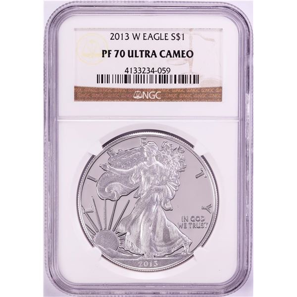 2013-W $1 Proof American Silver Eagle Coin NGC PF70 Ultra Cameo