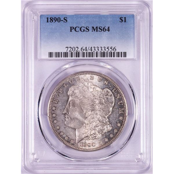 1890-S $1 Morgan Silver Dollar Coin PCGS MS64