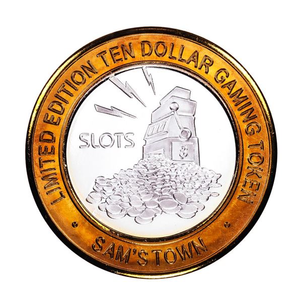 .999 Silver Sam's Town Las Vegas, Nevada $10 Limited Edition Casino Gaming Token