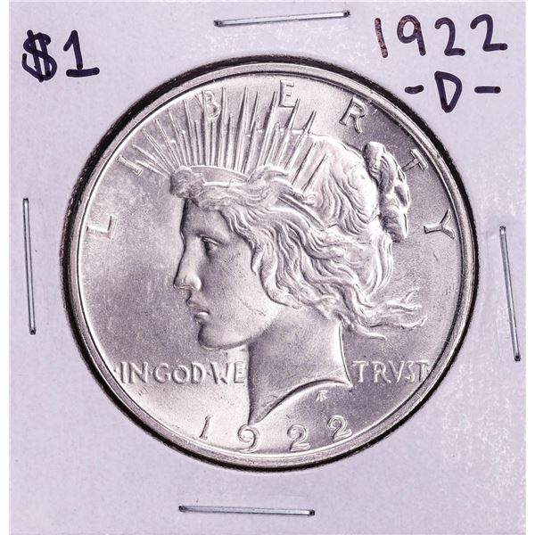 1922-D $1 Peace Silver Dollar Coin