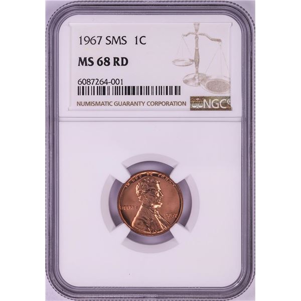 1967 SMS Lincoln Memorial Cent Coin NGC MS68RD