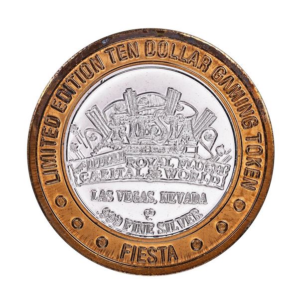 .999 Silver Fiesta Casino and Hotel $10 Casino Limited Edition Gaming Token