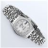 Image 3 : Rolex Ladies Stainless Steel Silver Diamond Oyster Perpetual Datejust