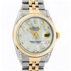 Image 1 : Rolex Men's Two Tone Mother Of Pearl Diamond Datejust Wristwatch