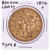 Image 1 : 1876-S Type 2 $20 Liberty Head Double Eagle Gold Coin
