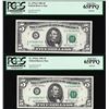 Image 1 : Lot of (2) 1981 $5 Federal Reserve Note Fr.1976-G PCGS Gem New 65PPQ