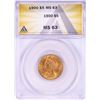1900 $5 Liberty Head Half Eagle Gold Coin ANACS MS63