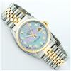 Image 3 : Rolex Men's Two Tone Tahitian MOP Diamond Datejust Wristwatch Oyster Perpetual
