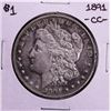 Image 1 : 1891-CC $1 Morgan Silver Dollar Coin